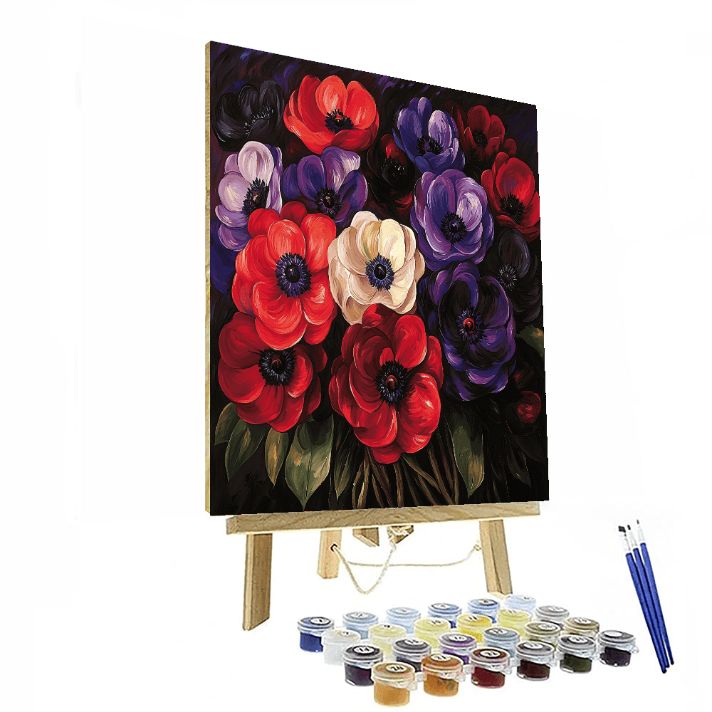 Edvard Munch Inspired Gothic Floral Symphony  Paint By Numbers Kits