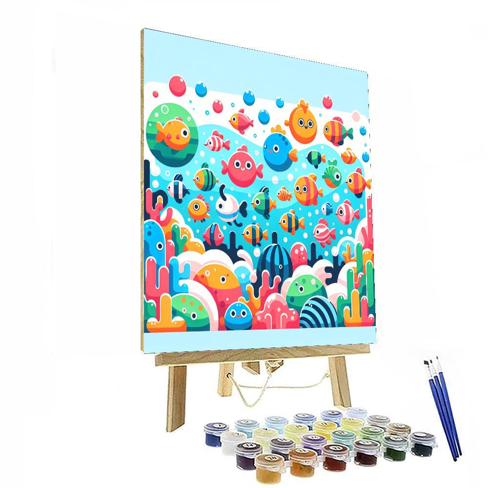 Colorful Coral Carnival Numbered Painting Kits