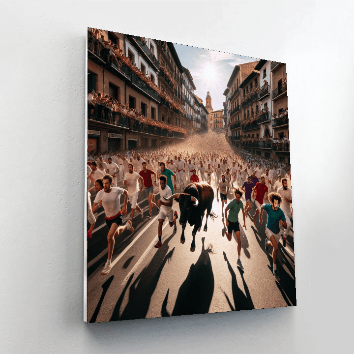 San Fermin Running Of The Bulls - Spain DIY Paint By Numbers