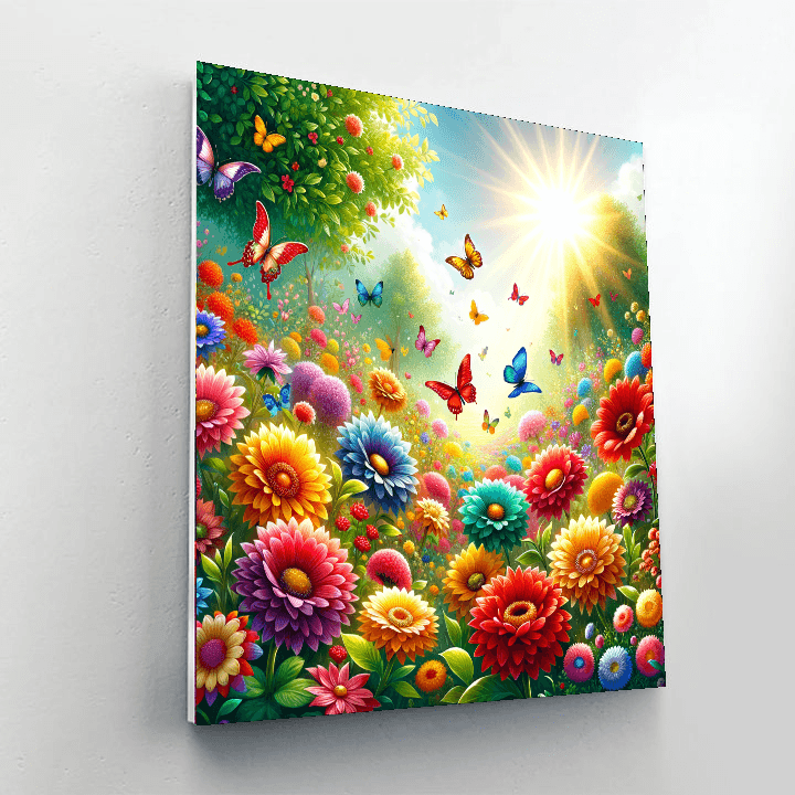 Radiant Garden Bliss Painting By Numbers Kit