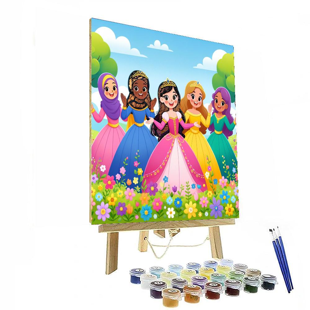 Playful Princesses Painting Number Kit