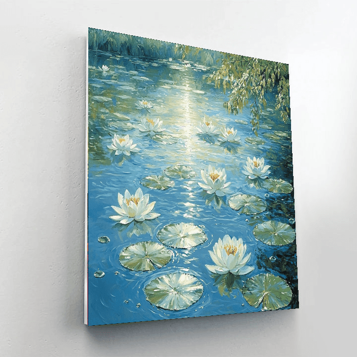 Claude Monet Inspired Peaceful Reflections In The Pond  Paint By Numbers Kits