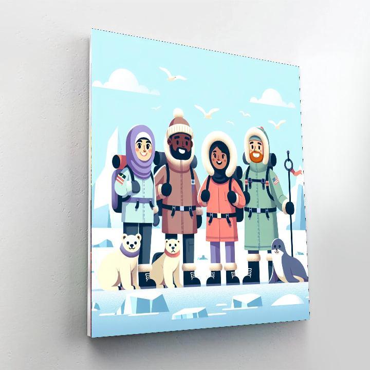 Arctic Explorer's Voyage Paint By Numbers Art