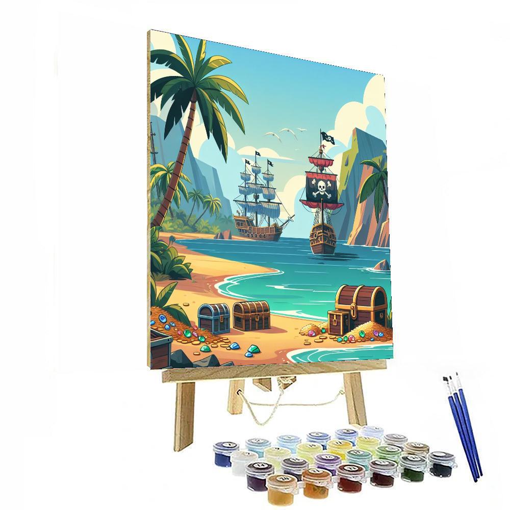 Charming Pirate Cove Number Painting