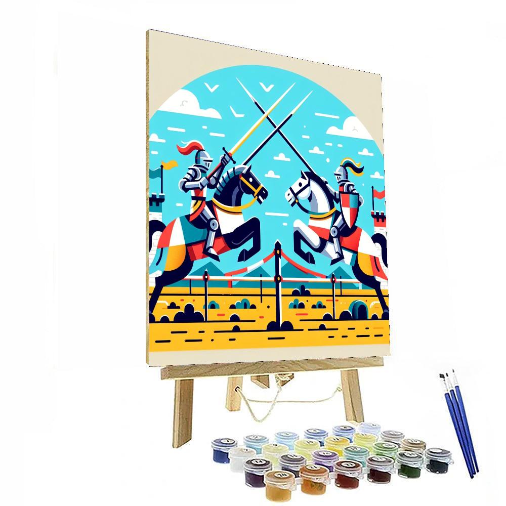 Medieval Kingdom Tournament Painting By Numbers Kit