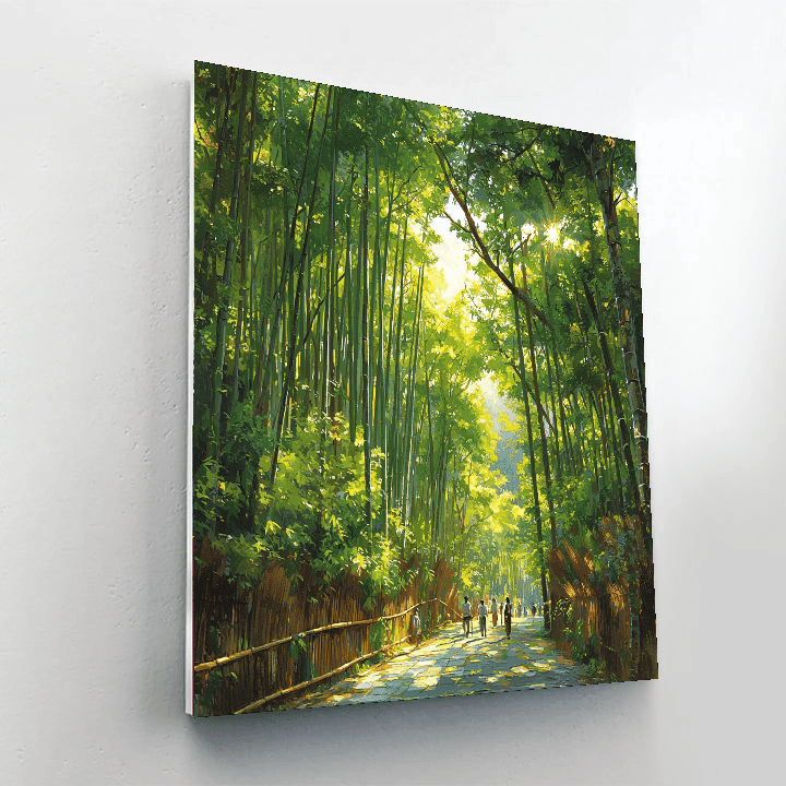Bamboo Groves Of Arashiyama - Kyoto Painting Number Kit