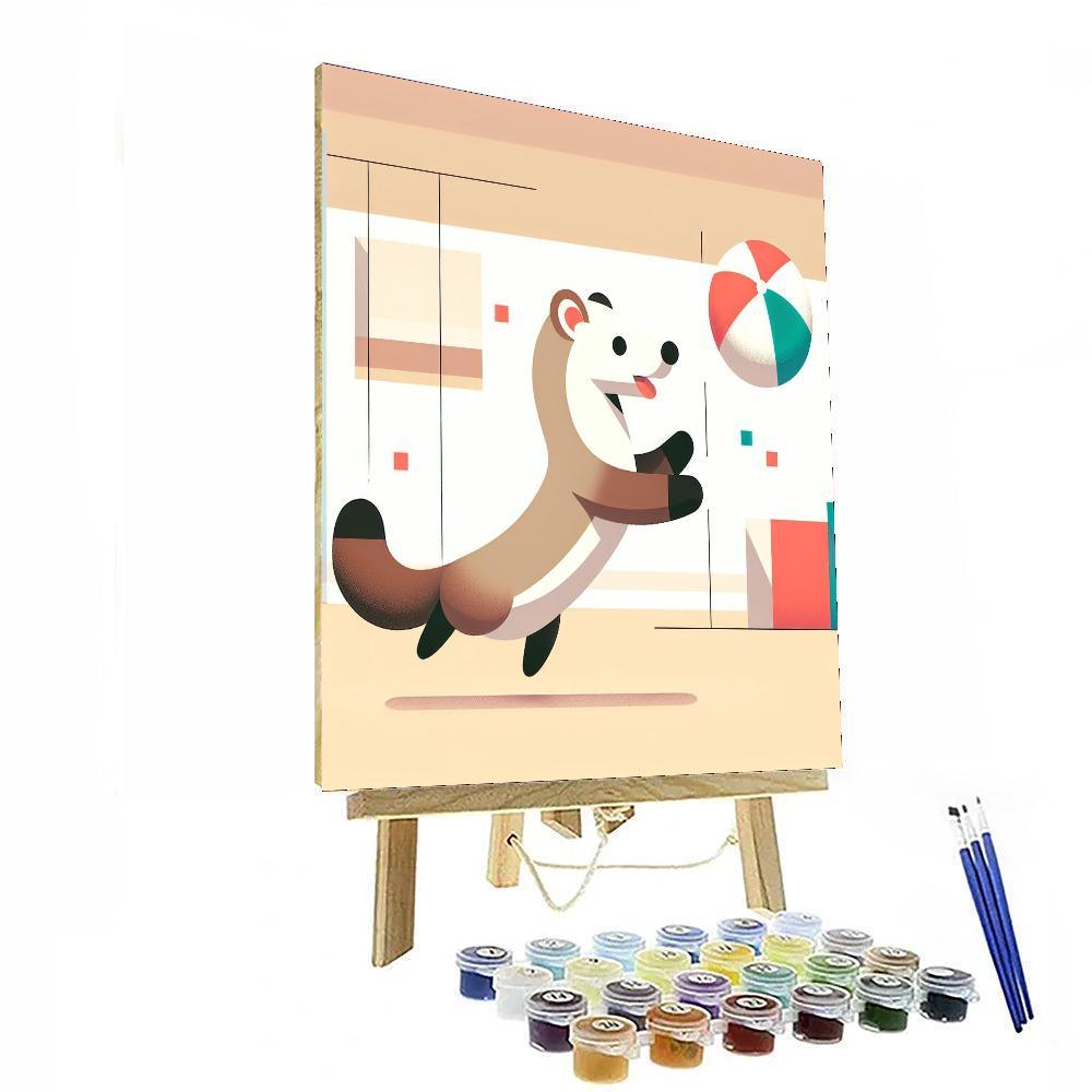 Feisty Ferret Frolic Paint By Color
