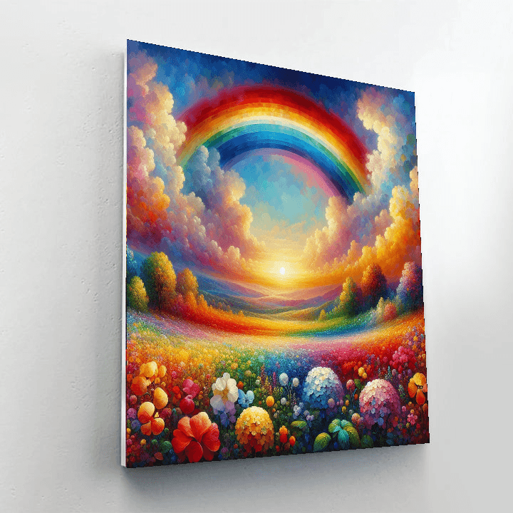 Radiant Rainbow Paradise Painting By Numbers Kit
