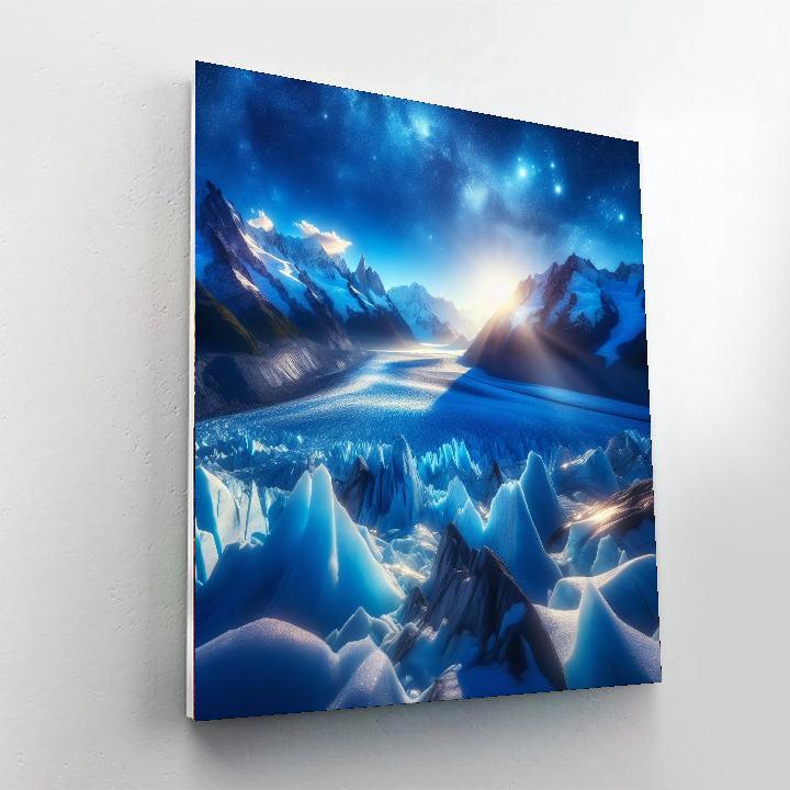Majestic Glacial View Painting Number Kit