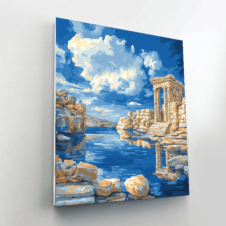 John William Waterhouse Inspired Historic Ruins Mystery  Painting By Numbers Kit