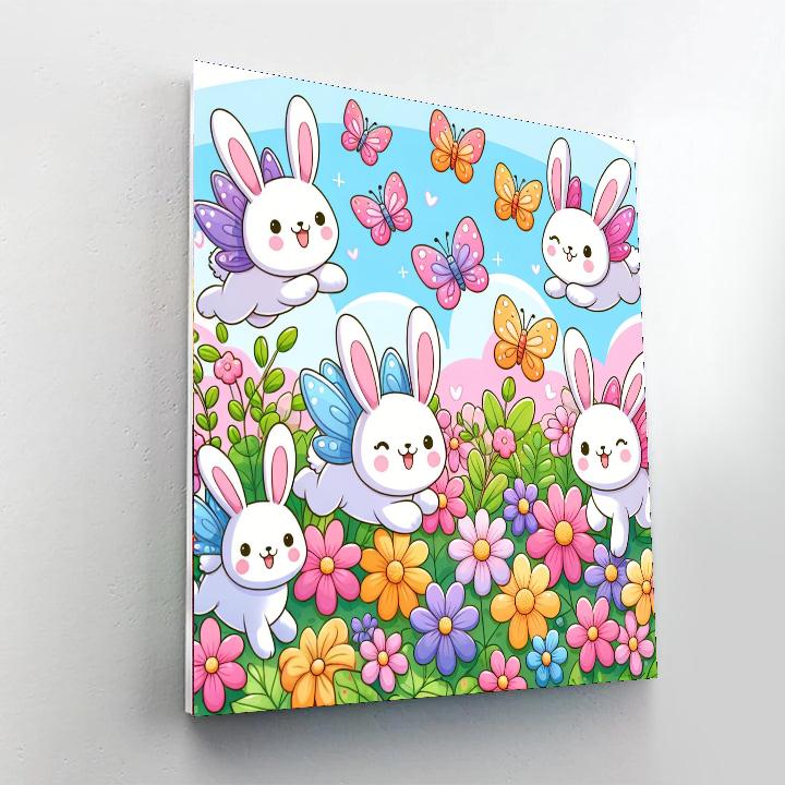 Cheerful Garden Frolic Number Painting