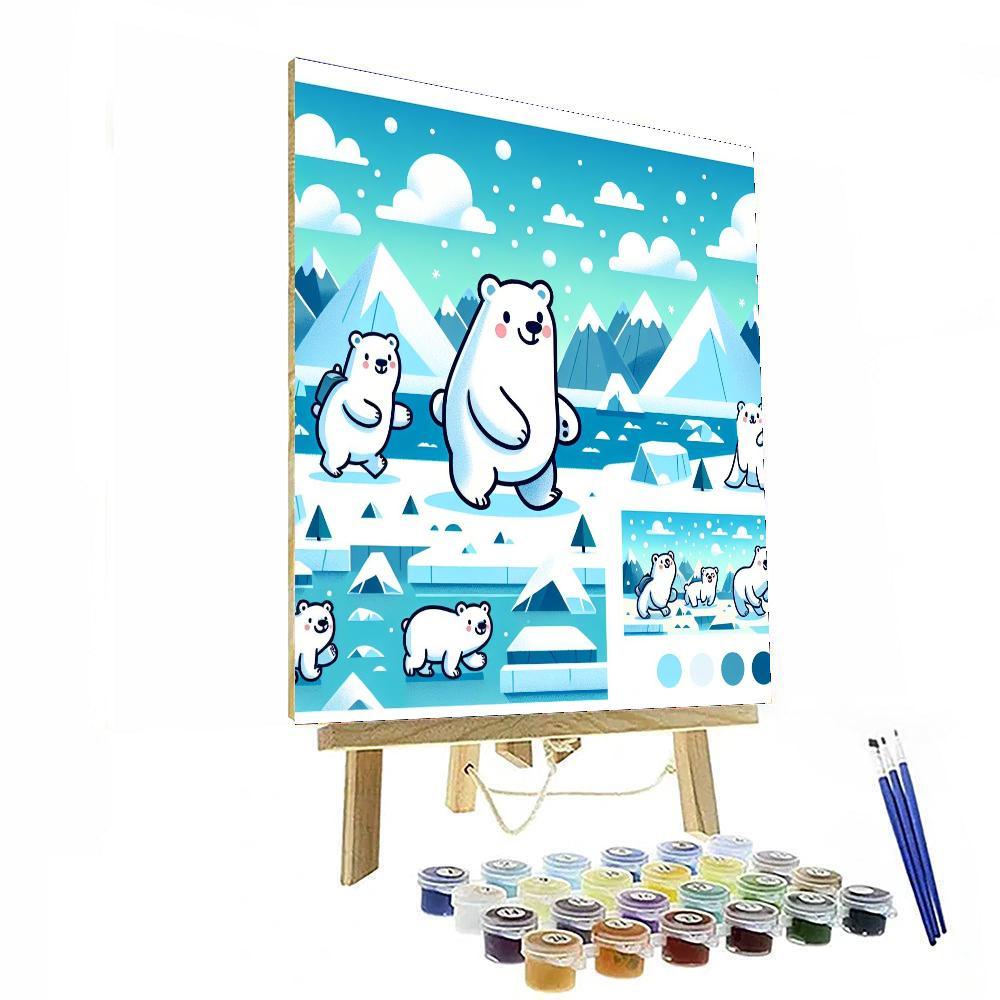 Polar Bear Arctic Adventure Paint By Numbers