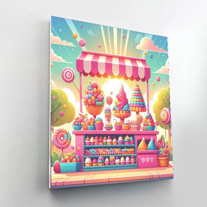 Sweet Treats Stand Paint By Numbers Art