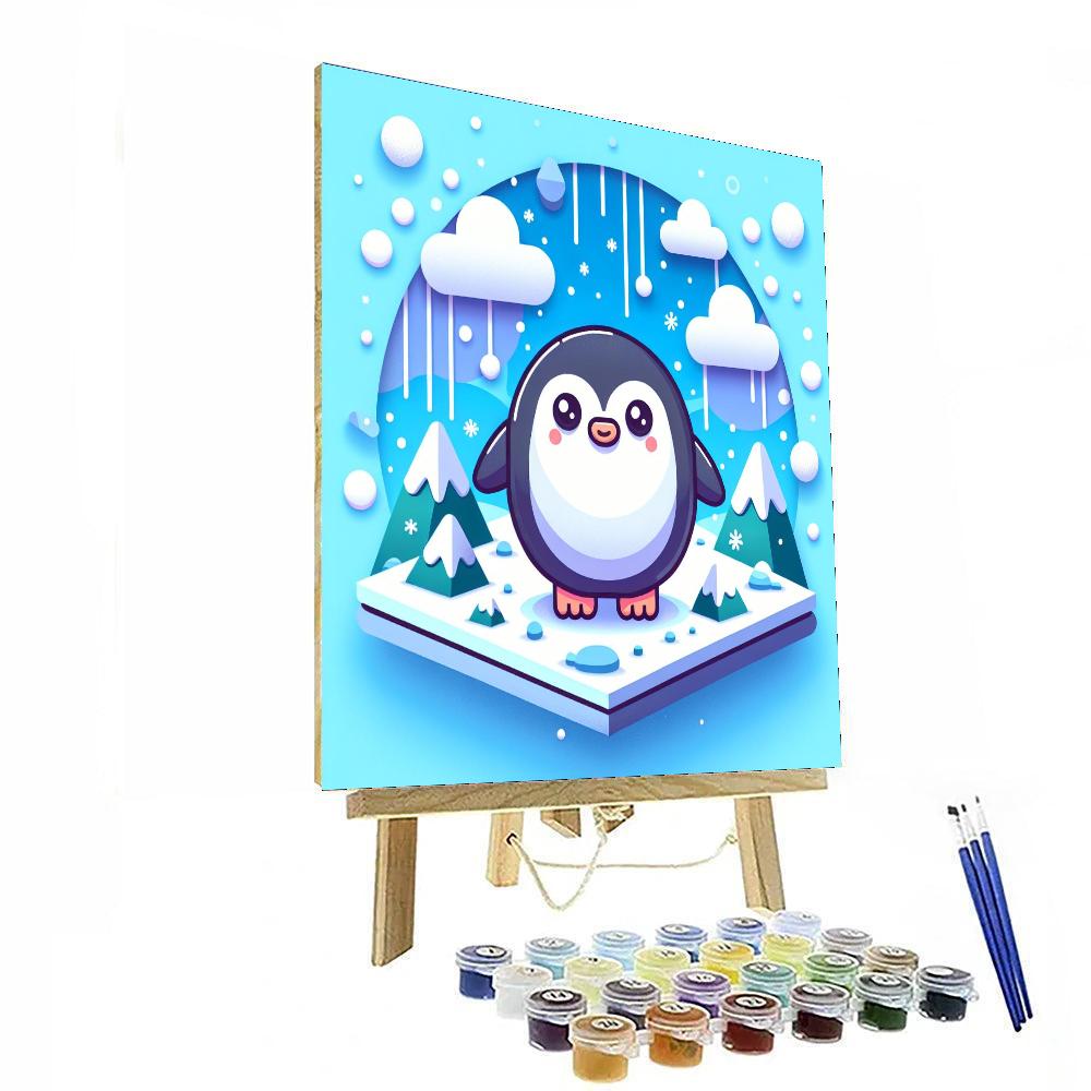 Cute Penguin Numbered Painting Kits