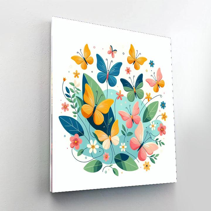 Blossoming Butterfly Ball Numbered Painting Kits