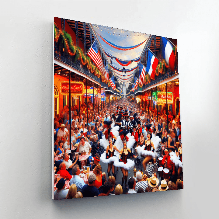 Fête De La Bastille - New Orleans, Usa Paint By Color