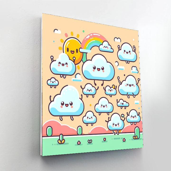 Cheerful Cloud Kingdom Painting Number Kit