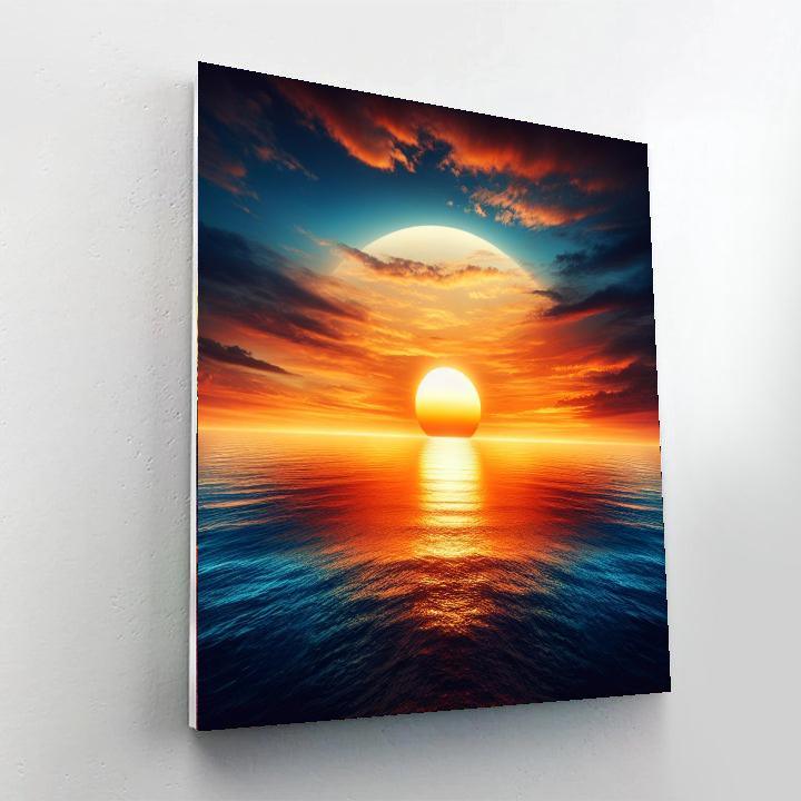 Ocean Sunset Harmony Paint By Color