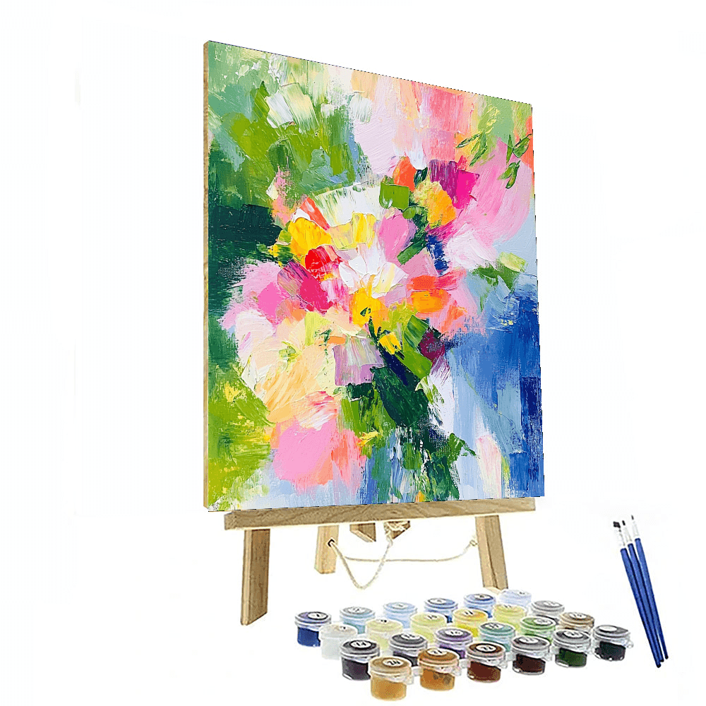 Claude Monet Inspired Abstract Floral Delight  Paint By Color