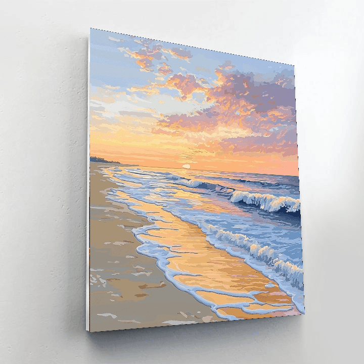 Monet Inspired Sunset Oasis  Paint By Numbers Art