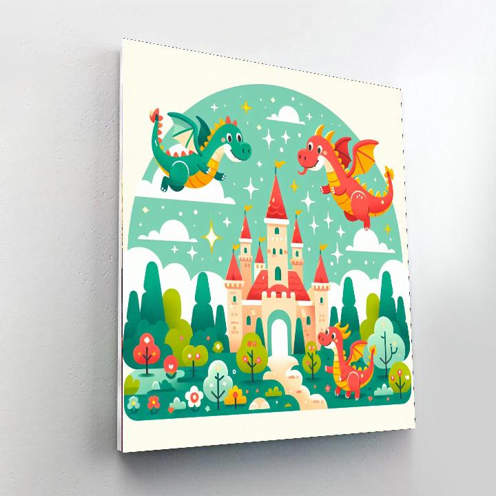 Fantastical Dragon Kingdom Painting Number Kit