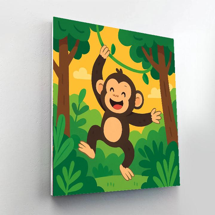 Gleeful Chimpanzee DIY Paint By Numbers