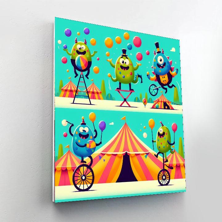 Silly Monster Circus Painting By Numbers Kit