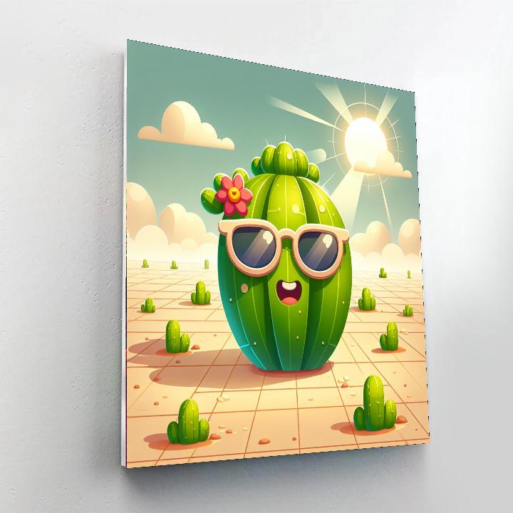 Curious Cactus DIY Paint By Numbers