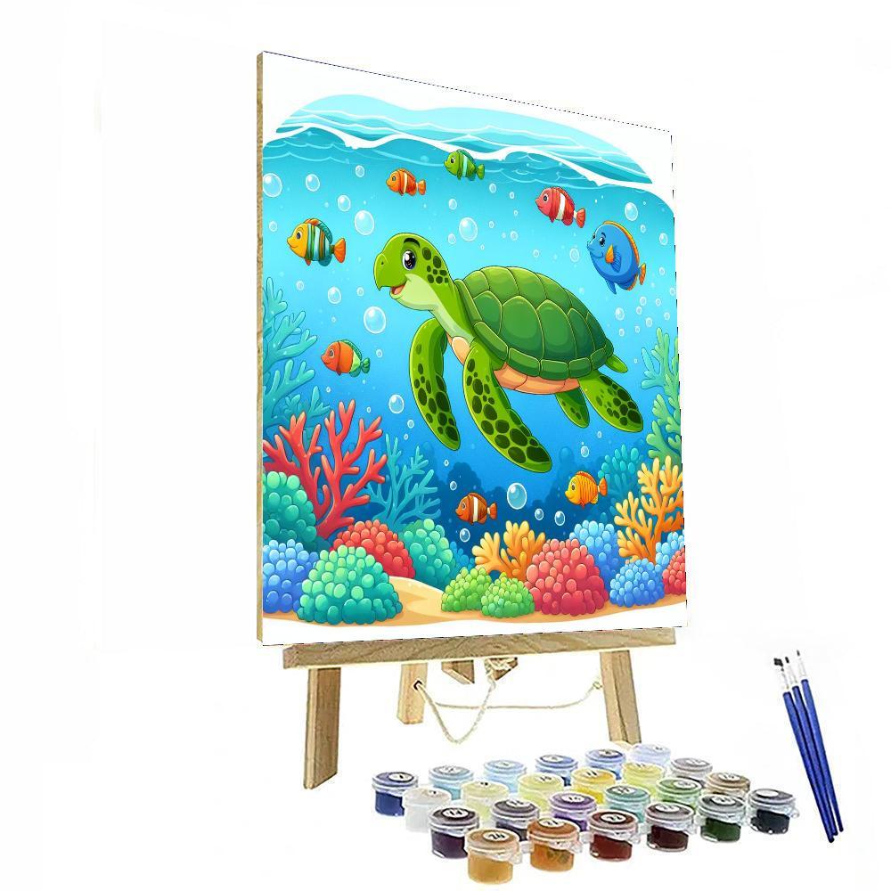 Exploring Sea Turtle Paint By Numbers Art