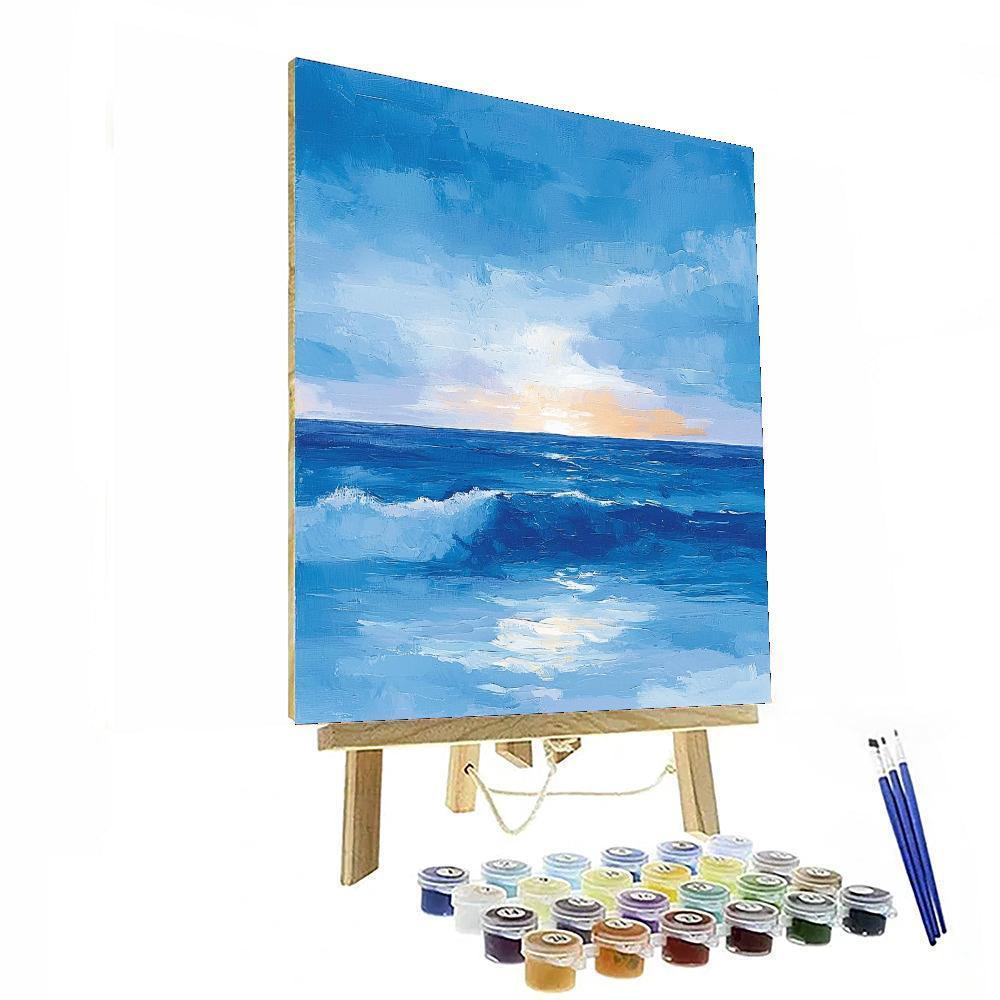 Paul Cézanne Inspired Serene Azure Harmony  Paint By Color