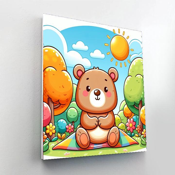 Sunny Bear Picnic Paint By Color