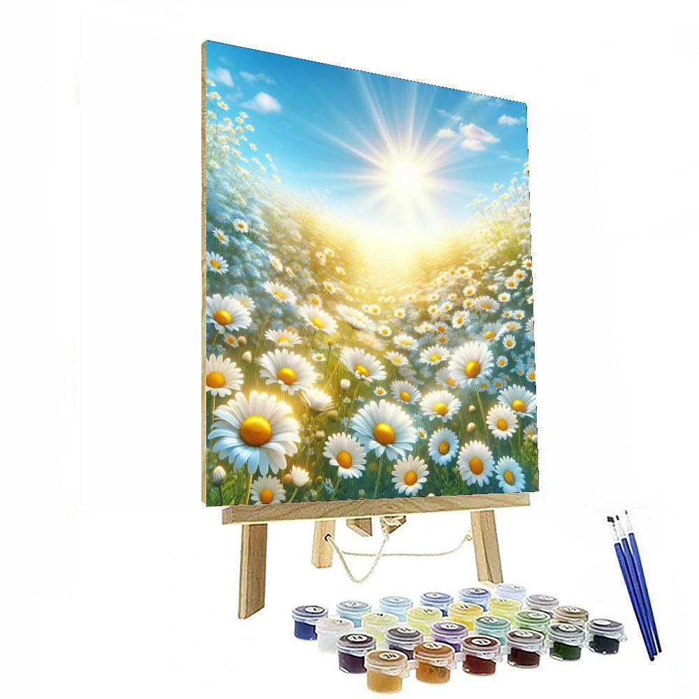 Daisy Meadow In Summer Light Painting By Numbers Kit