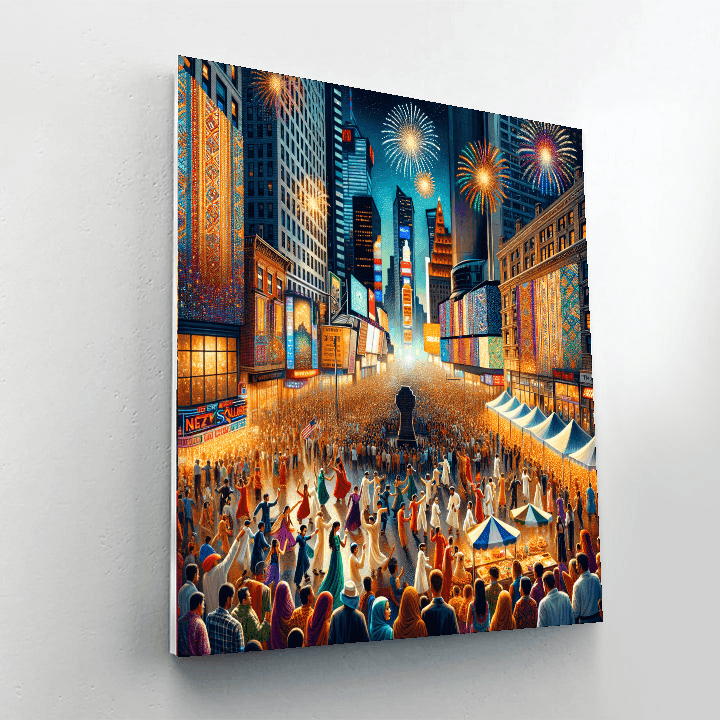 Diwali Festival Of Lights - New York City, Usa Painting By Numbers Kit