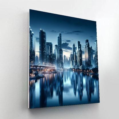 Dazzling City Reflections DIY Paint By Numbers