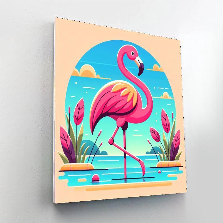 Fantastic Flamingo DIY Paint By Numbers