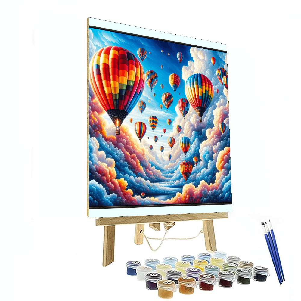 Lively Balloon Ride Paint By Numbers