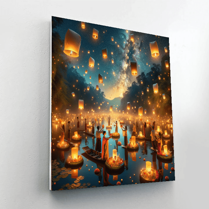 The Festival Of Lanterns Numbered Painting Kits