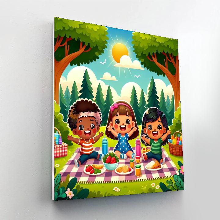 Cheerful Forest Picnic Paint By Numbers Art
