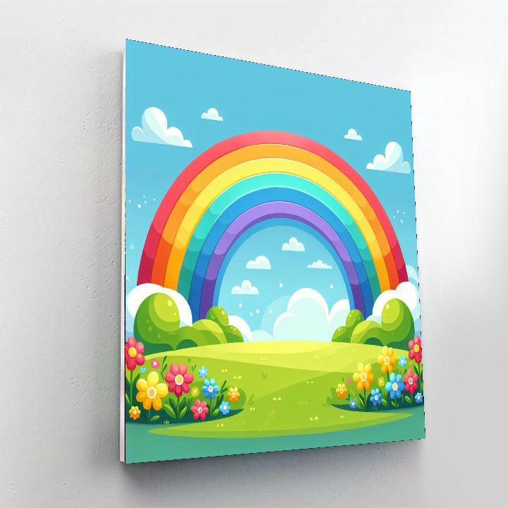 Dazzling Rainbow Painting By Numbers Kit