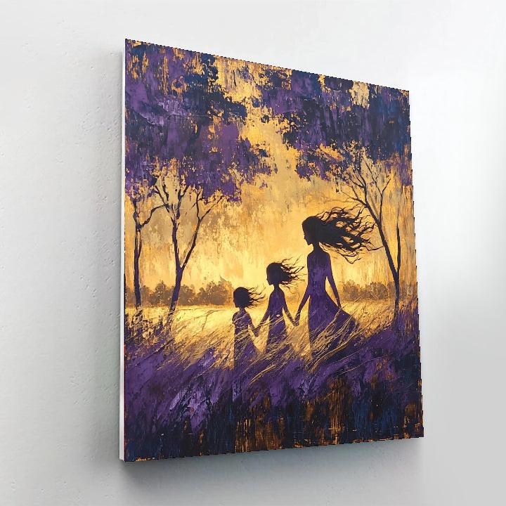 Evening Stroll With Mom DIY Paint By Numbers