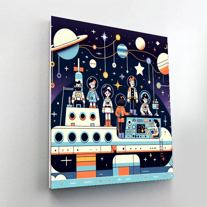 Outer Space Pirates Painting Number Kit