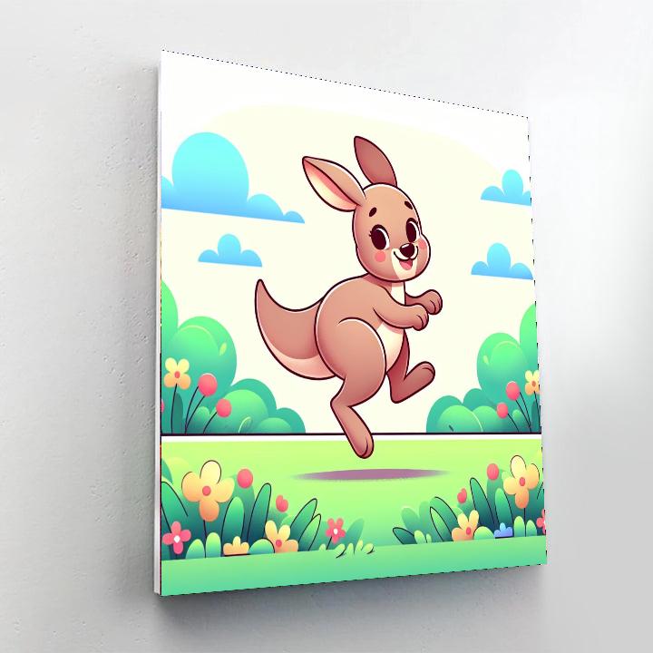 Cute Kangaroo DIY Paint By Numbers