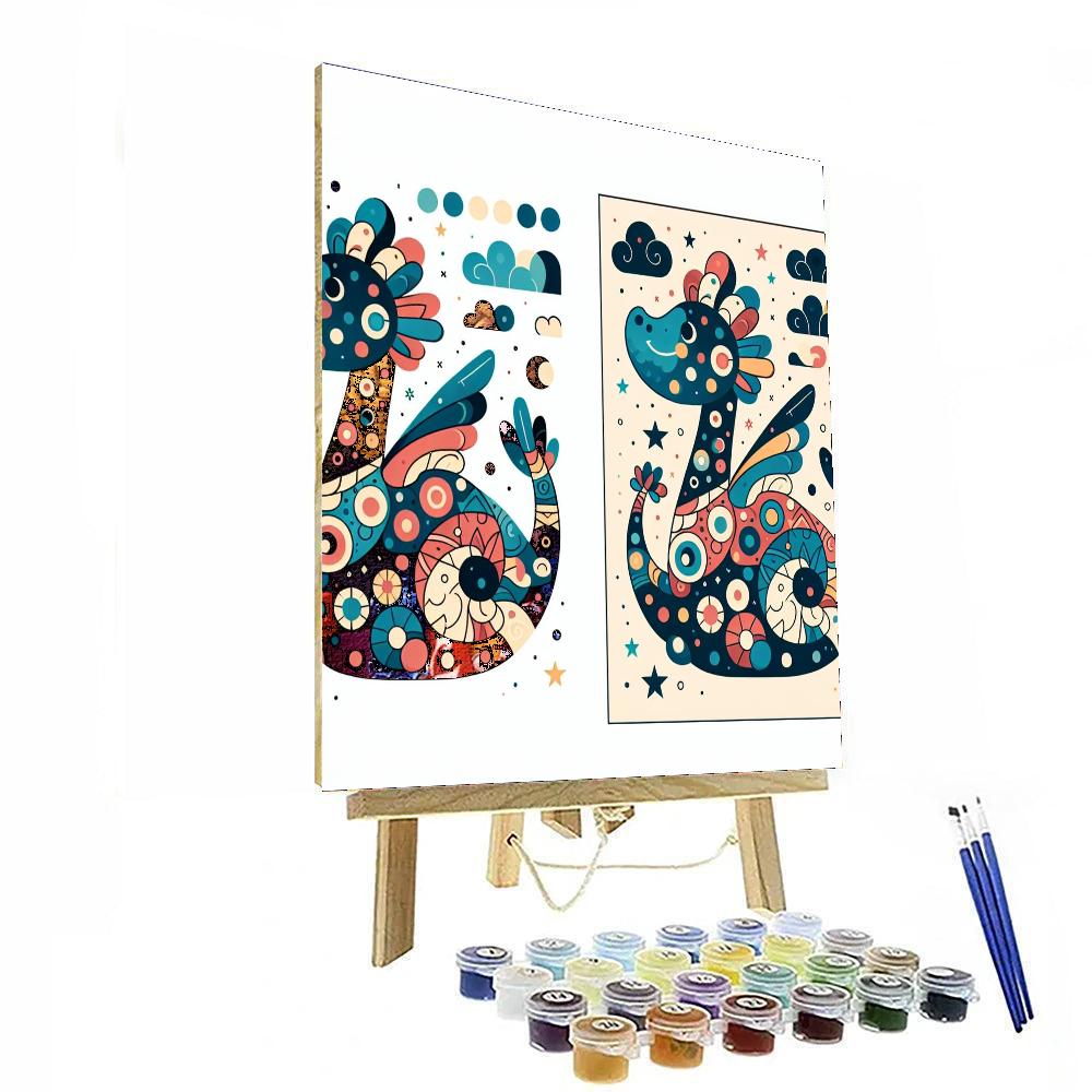 Daring Doodle Dragon Paint By Numbers