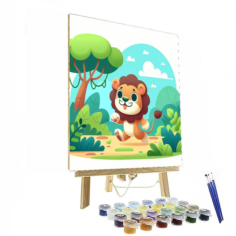 Jungle Adventure With Simba DIY Paint By Numbers