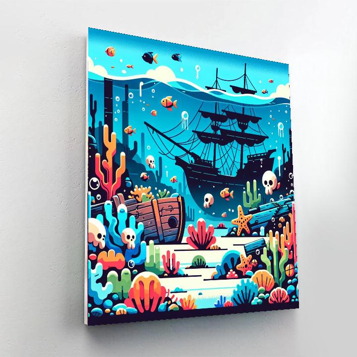 Underwater Pirate's Treasure Numbered Painting Kits
