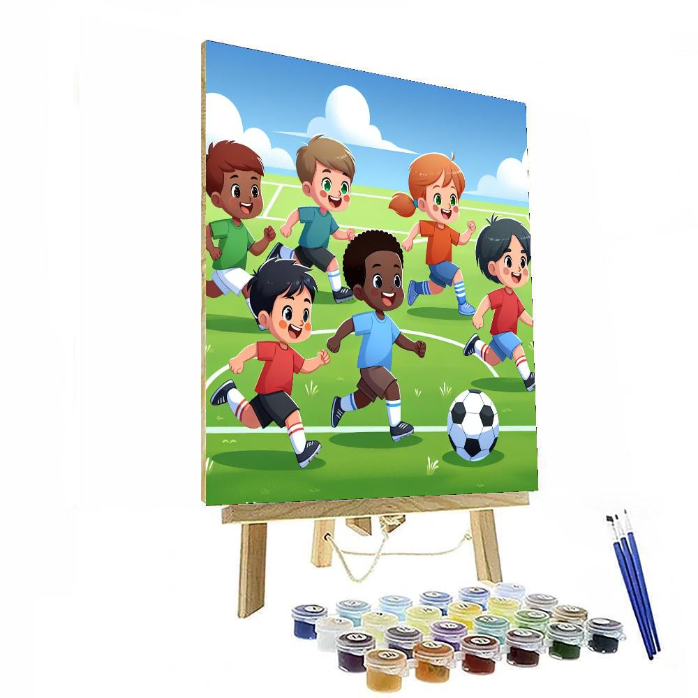 Sporty Soccer Game Paint By Number