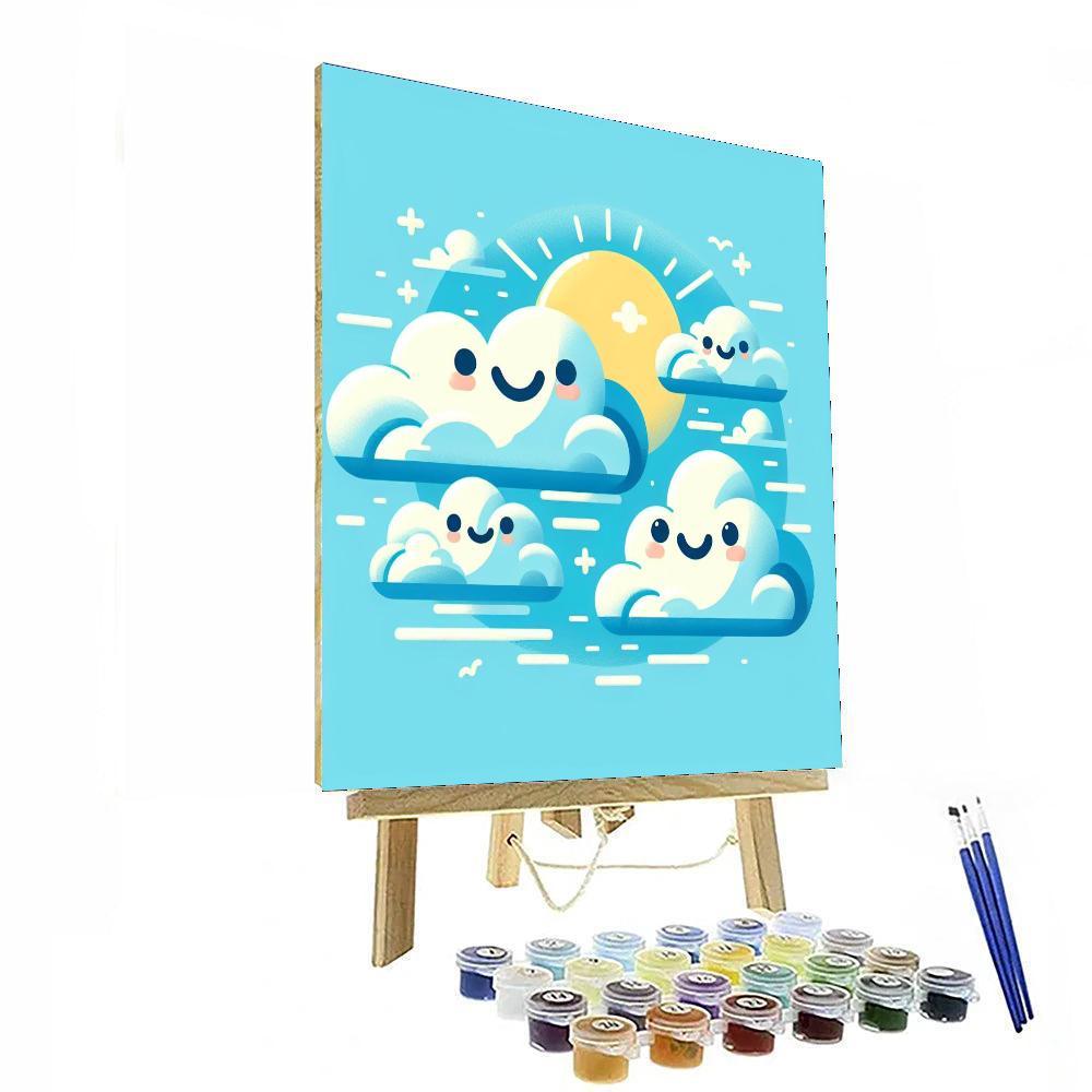 Happy Clouds Painting By Numbers Kit