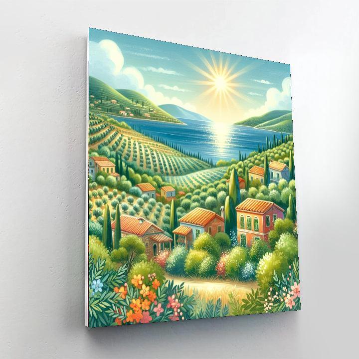 Mediterranean Summer Paint By Numbers Art