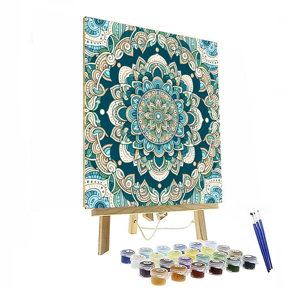 Intricate Mandala Harmony Number Painting