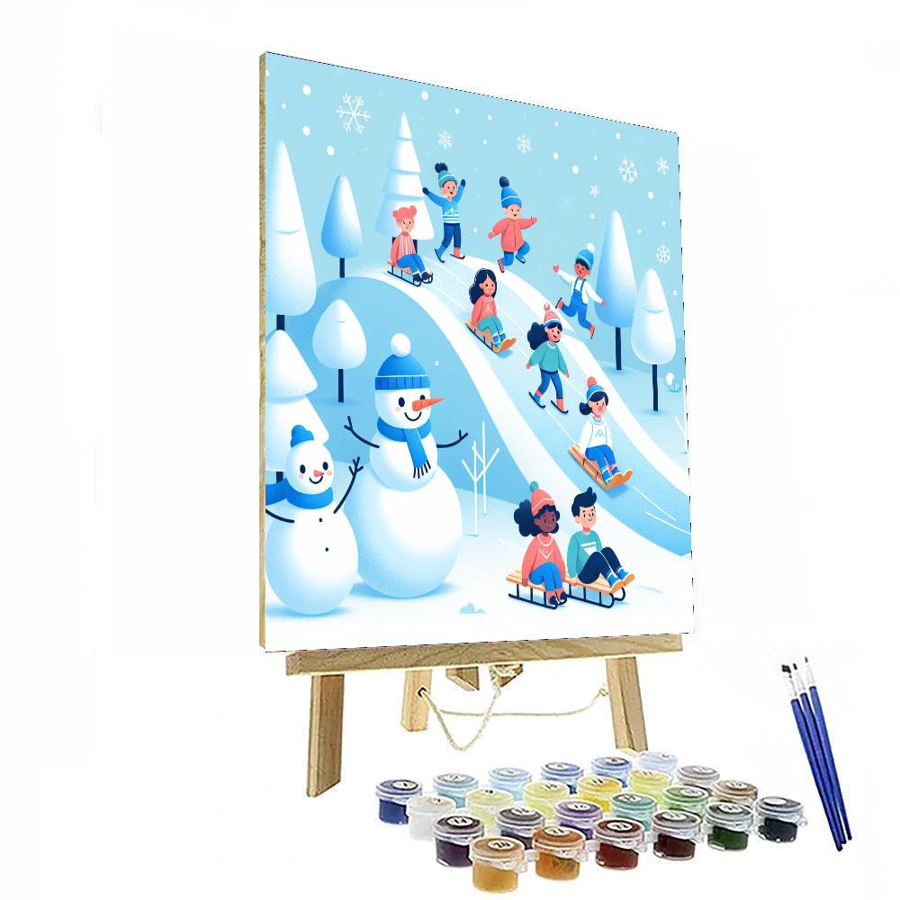 Winter Whirl Painting Number Kit